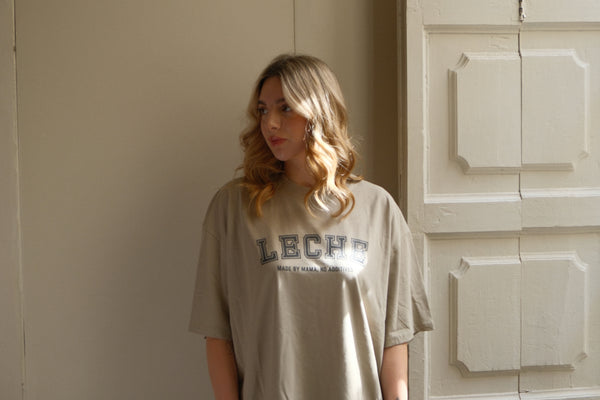 Leche Shirt – Made by Mama, No Additives (Stone)
