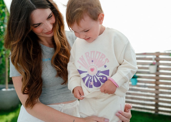 Baby Pulli - In Boobs I trust - rosa/lila