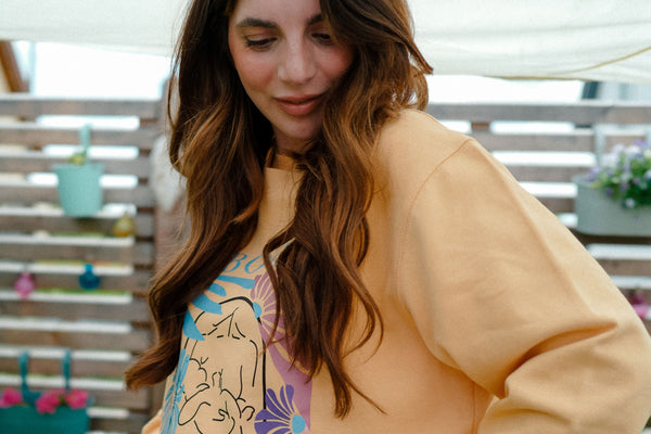 Flower Sweater - Gelb