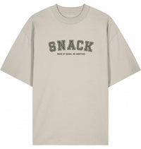 Snack Shirt – Made by Mama, No Additives (Cream-Grün)